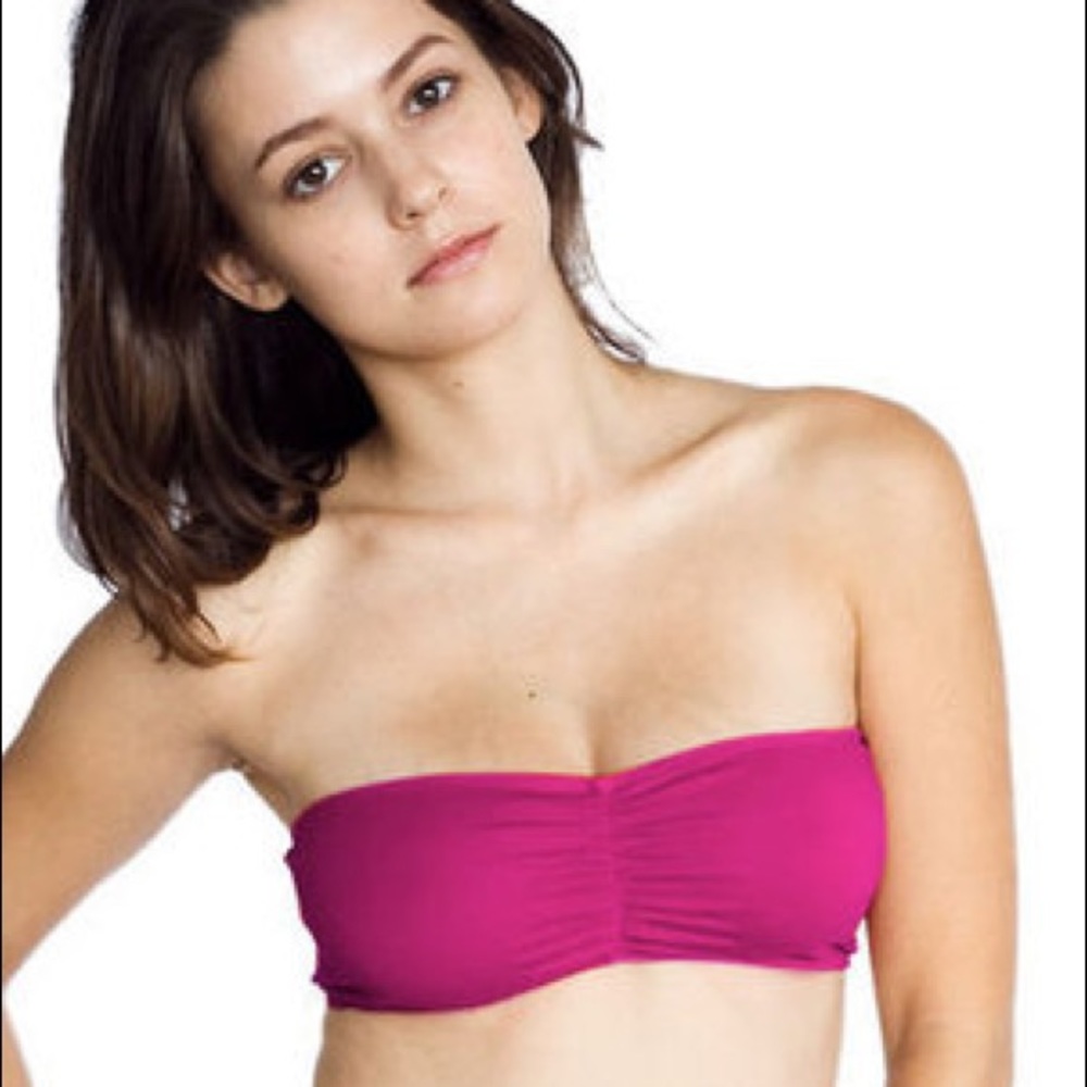 American Apparel Ruched Front Tube Bra